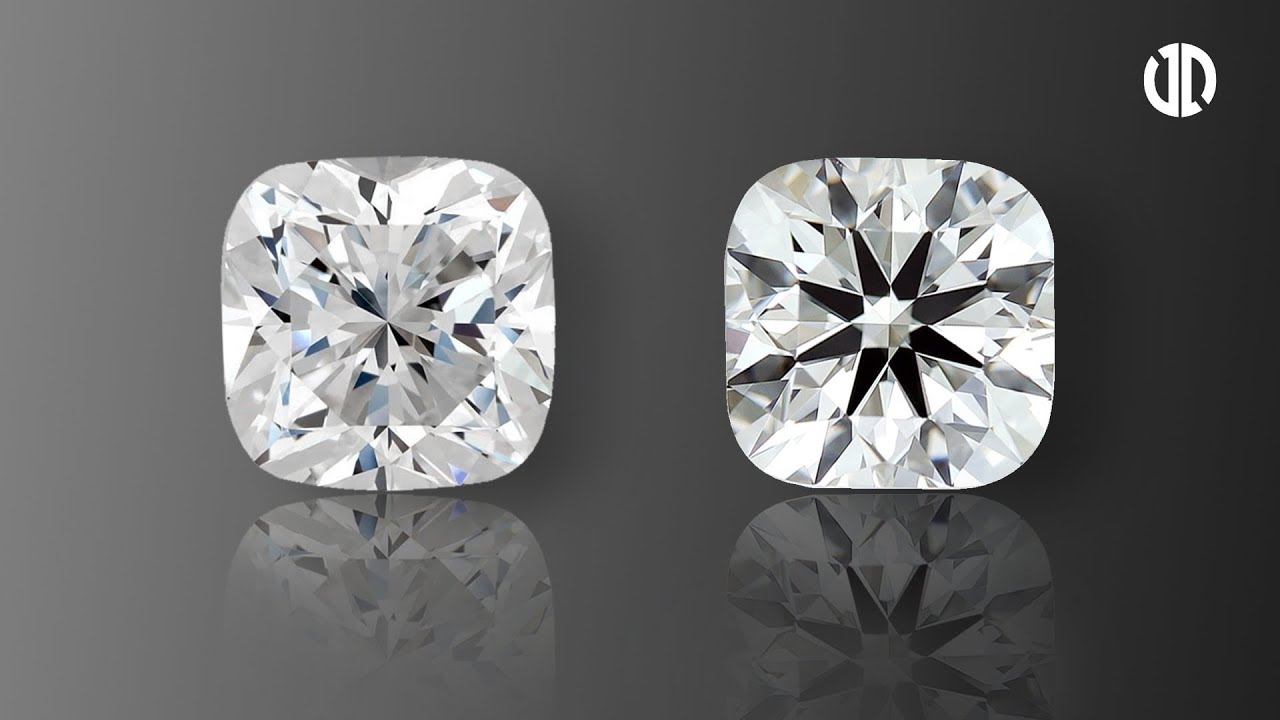 Light Performance Comparison Between Cushion Brellia And Normal Cushion Cut Diamond